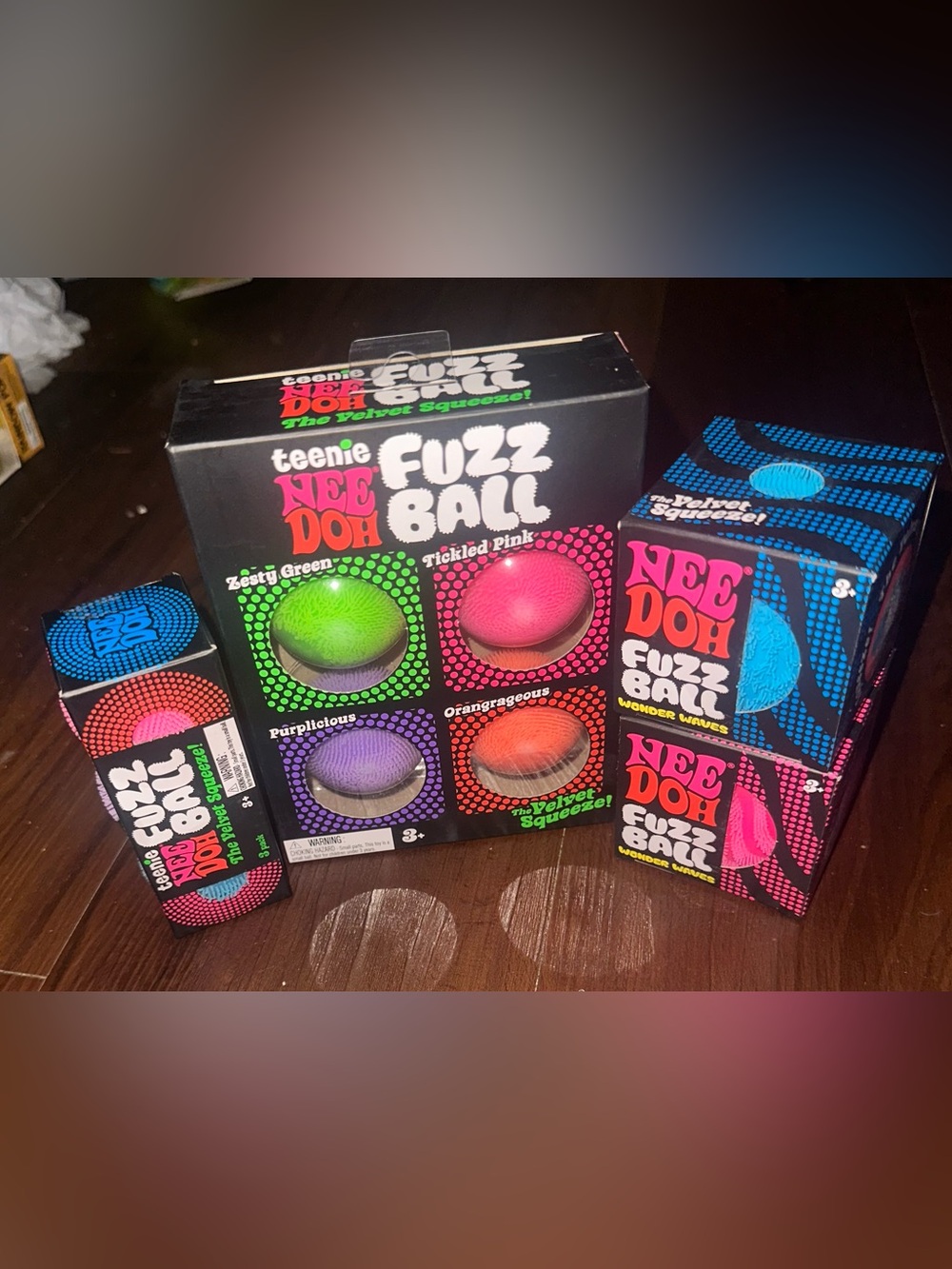 Fuzz Ball 4-Pack - Green, Pink, Purple, Orange